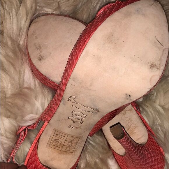 Bourne England Leather Peeptoe Sling Back - Picture 8 of 8